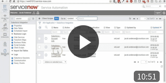 Video | ServiceNow Salesforce Integration Demo